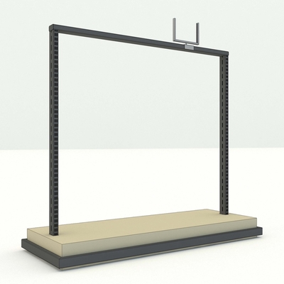 Rak pakaian modular 60kg Kapasitas untuk toko ritel