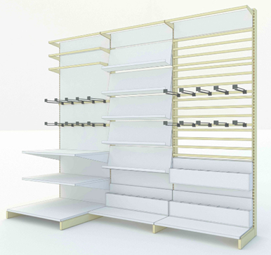 Display Rack Supermarket yang dapat disesuaikan 30×80mm tegak berat