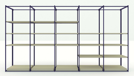E5 Series Baja Kayu Medium Duty Rack 150kg Kapasitas untuk Dekorasi Tanaman