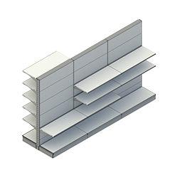 Sistem Rak Gondola Tiang 30x80mm Rak Ritel yang Dapat Disesuaikan