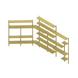 Rak Pajangan Modular Sistem Rak Supermarket 1500mm